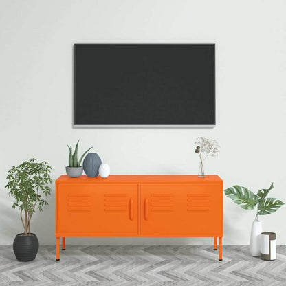 336228 vidaXL TV Cabinet Orange 105x35x50 cm Steel