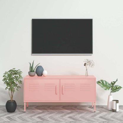 TV Cabinet Pink 105x35x50 cm Steel