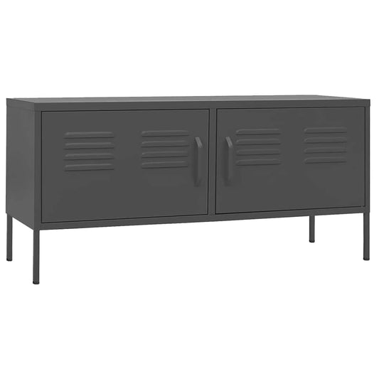 336231 vidaXL TV Cabinet Anthracite 105x35x50 cm Steel