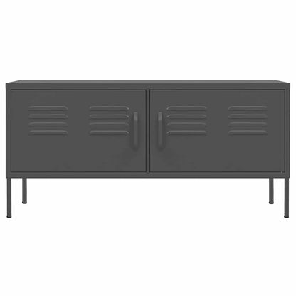 336231 vidaXL TV Cabinet Anthracite 105x35x50 cm Steel