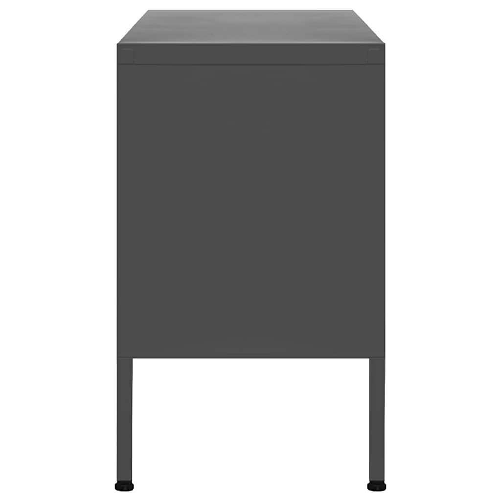 336231 vidaXL TV Cabinet Anthracite 105x35x50 cm Steel