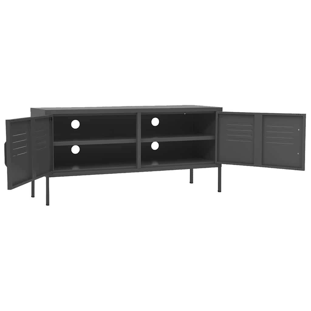 336231 vidaXL TV Cabinet Anthracite 105x35x50 cm Steel