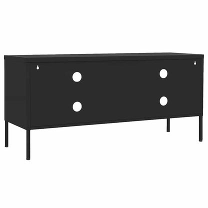 336232 vidaXL TV Cabinet Black 105x35x50 cm Steel