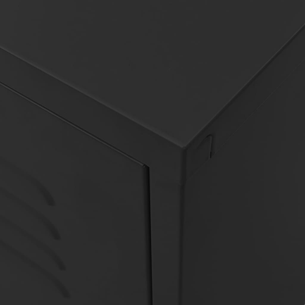 TV Cabinet Black 105x35x50 cm Steel