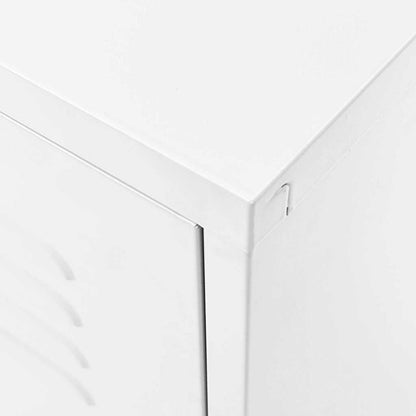 336233 vidaXL TV Cabinet White 105x35x50 cm Steel