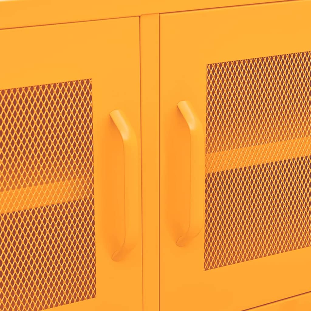 TV Cabinet Mustard Yellow 105x35x50 cm Steel