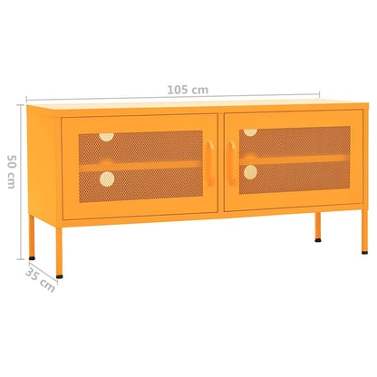 TV Cabinet Mustard Yellow 105x35x50 cm Steel