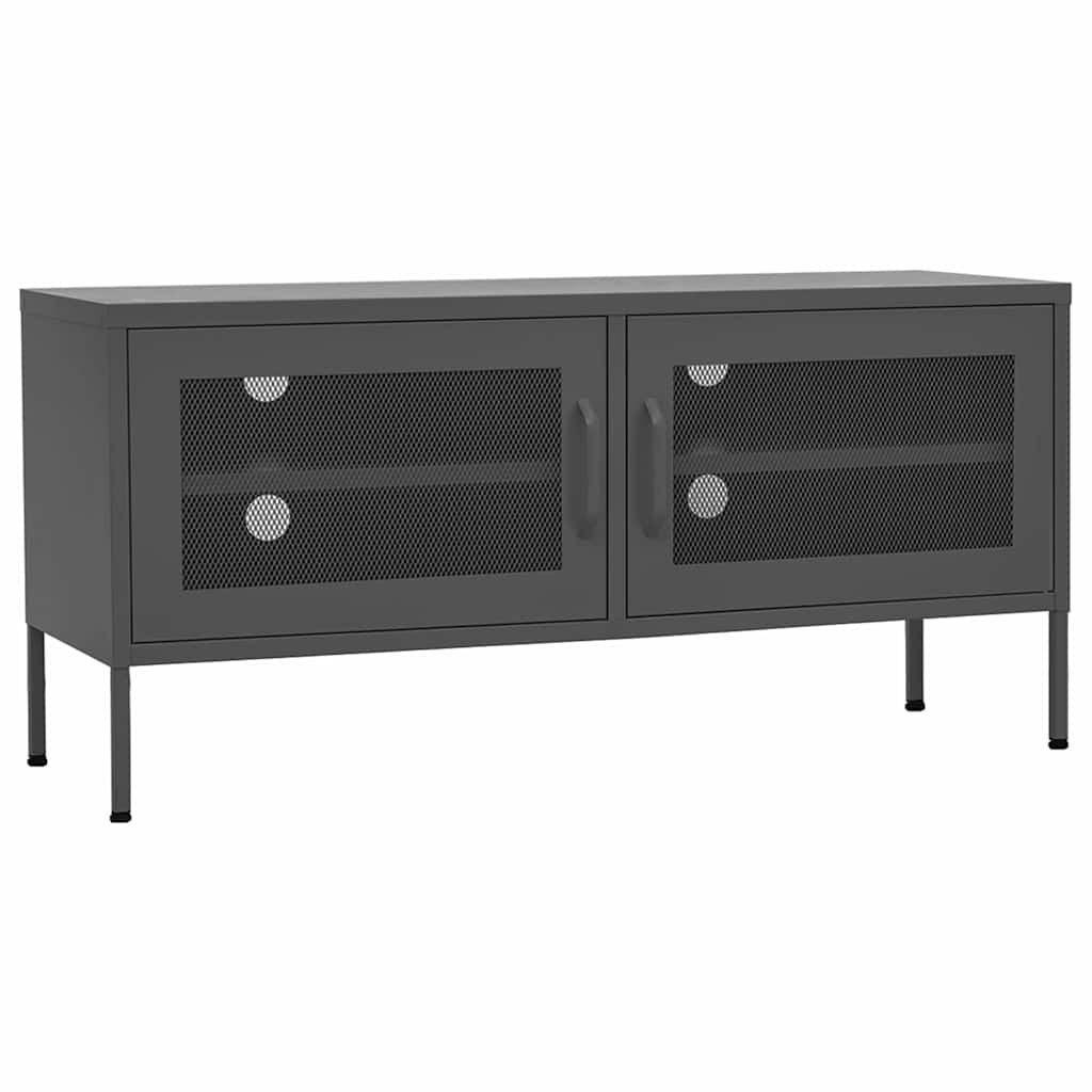 336240 vidaXL TV Cabinet Anthracite 105x35x50 cm Steel