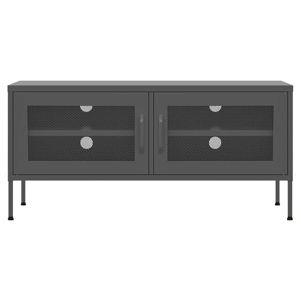 336240 vidaXL TV Cabinet Anthracite 105x35x50 cm Steel