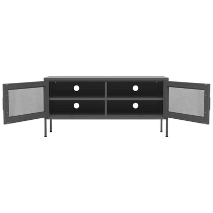 336240 vidaXL TV Cabinet Anthracite 105x35x50 cm Steel