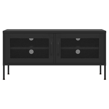 TV Cabinet Black 105x35x50 cm Steel