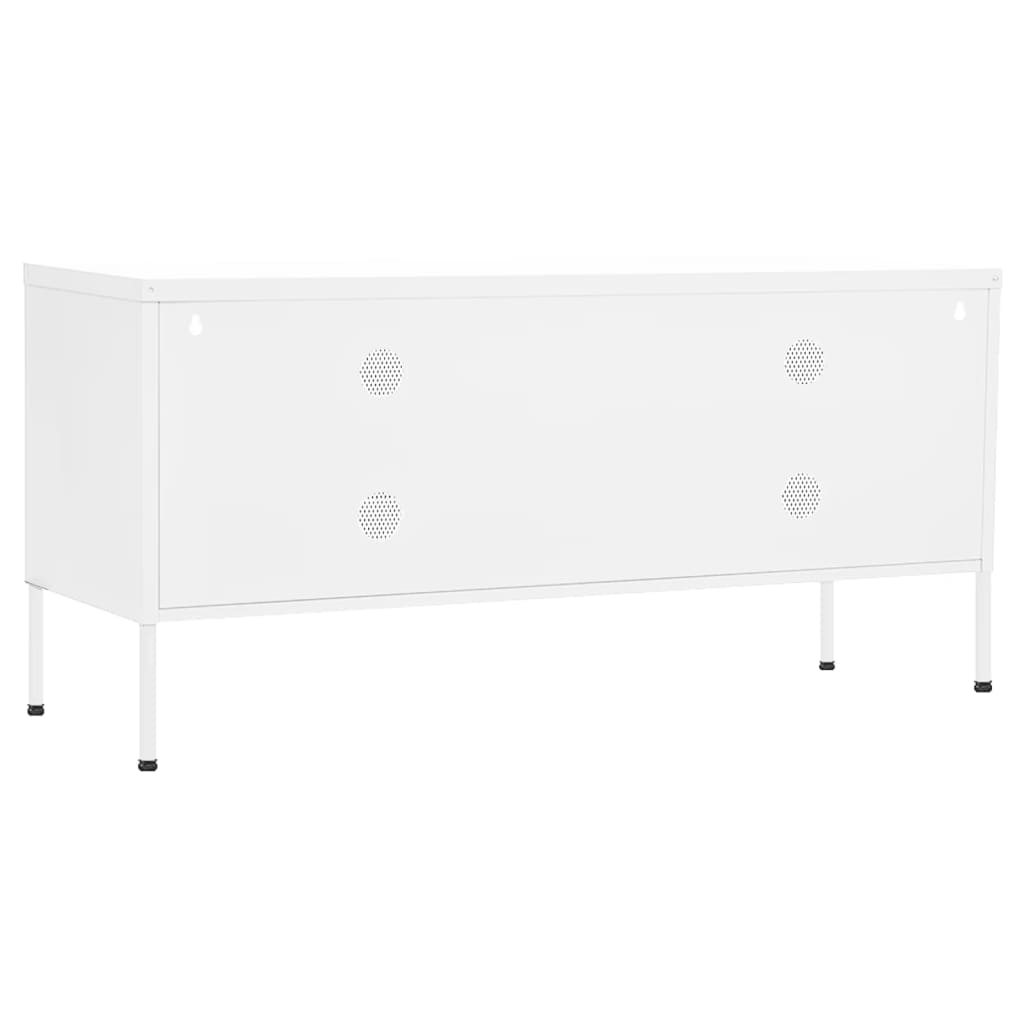 TV Cabinet White 105x35x50 cm Steel