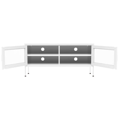 TV Cabinet White 105x35x50 cm Steel