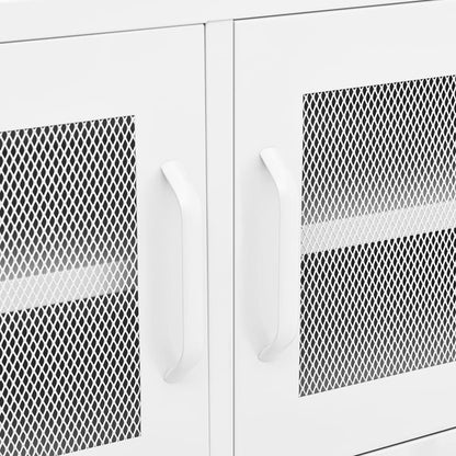 TV Cabinet White 105x35x50 cm Steel