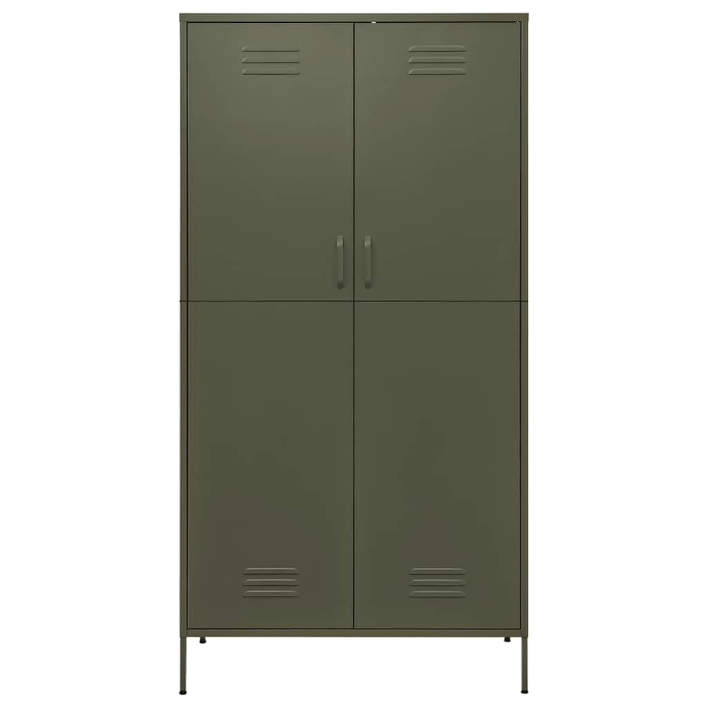 Wardrobe Olive Green 90x50x180 cm Steel