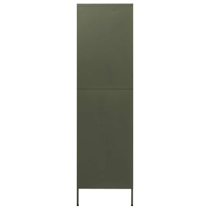 Wardrobe Olive Green 90x50x180 cm Steel