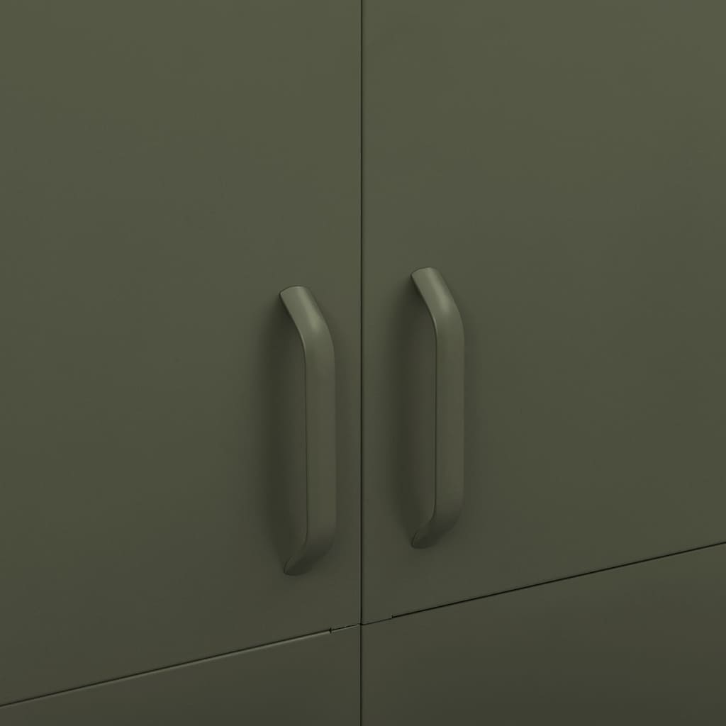 Wardrobe Olive Green 90x50x180 cm Steel
