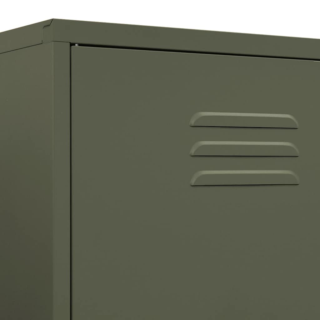Wardrobe Olive Green 90x50x180 cm Steel