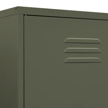 Wardrobe Olive Green 90x50x180 cm Steel