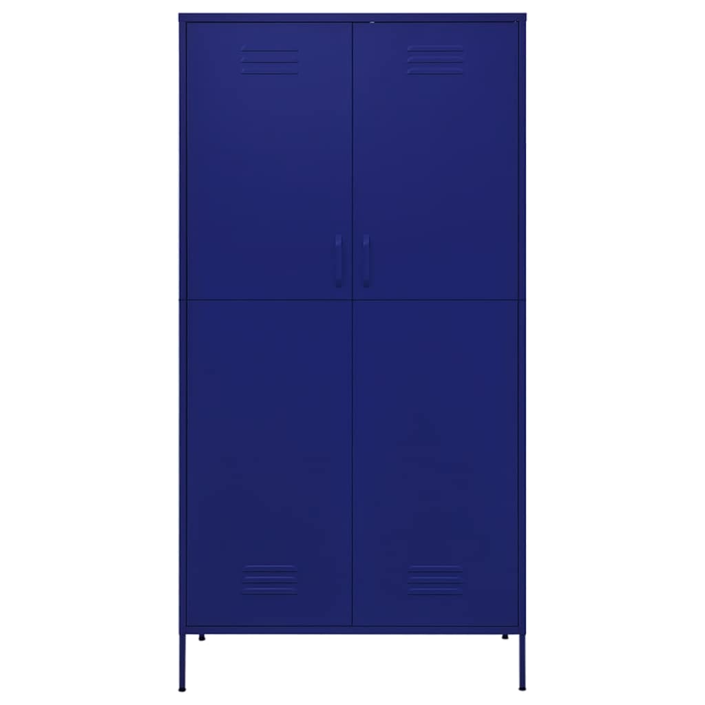 Wardrobe Navy Blue 90x50x180 cm Steel