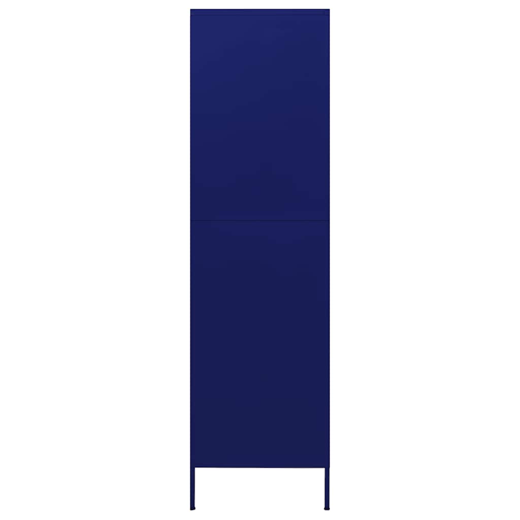 Wardrobe Navy Blue 90x50x180 cm Steel