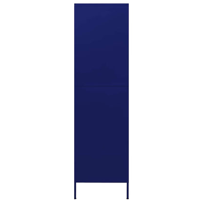 Wardrobe Navy Blue 90x50x180 cm Steel