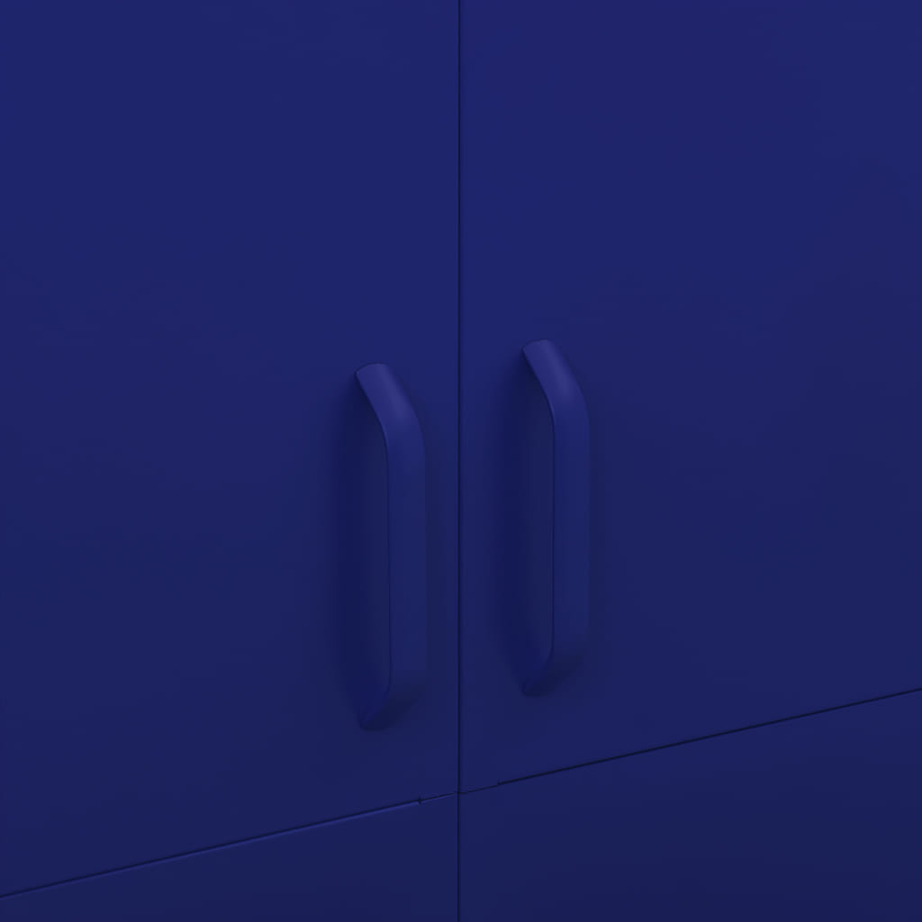 336244 vidaXL Wardrobe Navy Blue 90x50x180 cm Steel