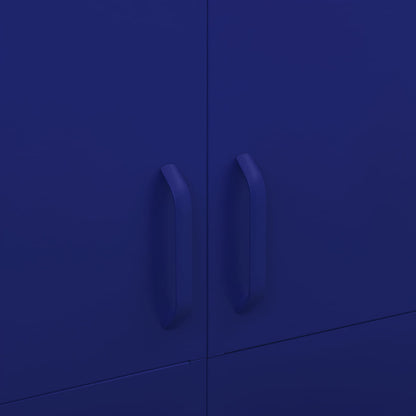 336244 vidaXL Wardrobe Navy Blue 90x50x180 cm Steel