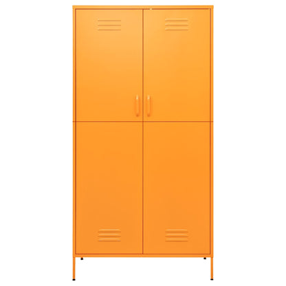 Wardrobe Mustard Yellow 90x50x180 cm Steel