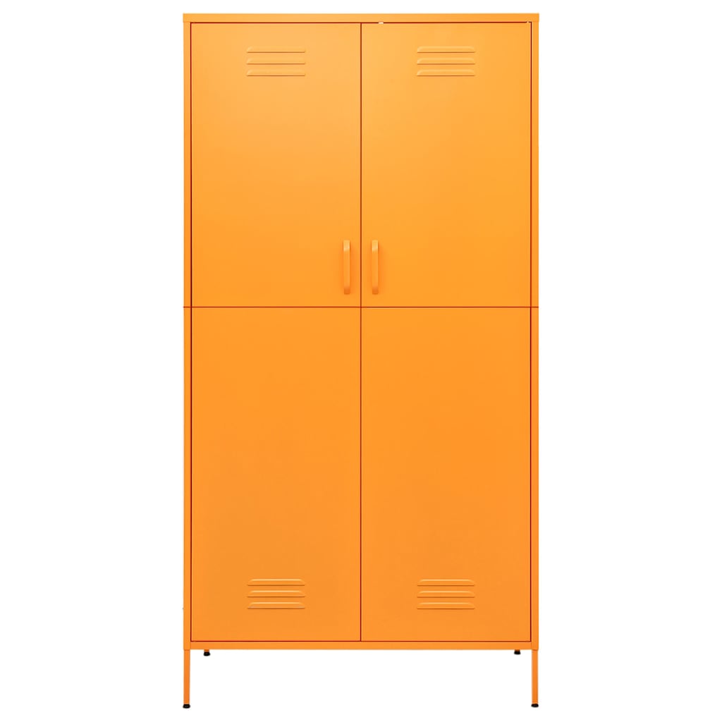 336245 vidaXL Wardrobe Mustard Yellow 90x50x180 cm Steel