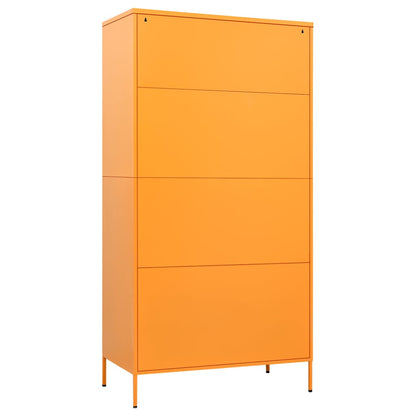 336245 vidaXL Wardrobe Mustard Yellow 90x50x180 cm Steel