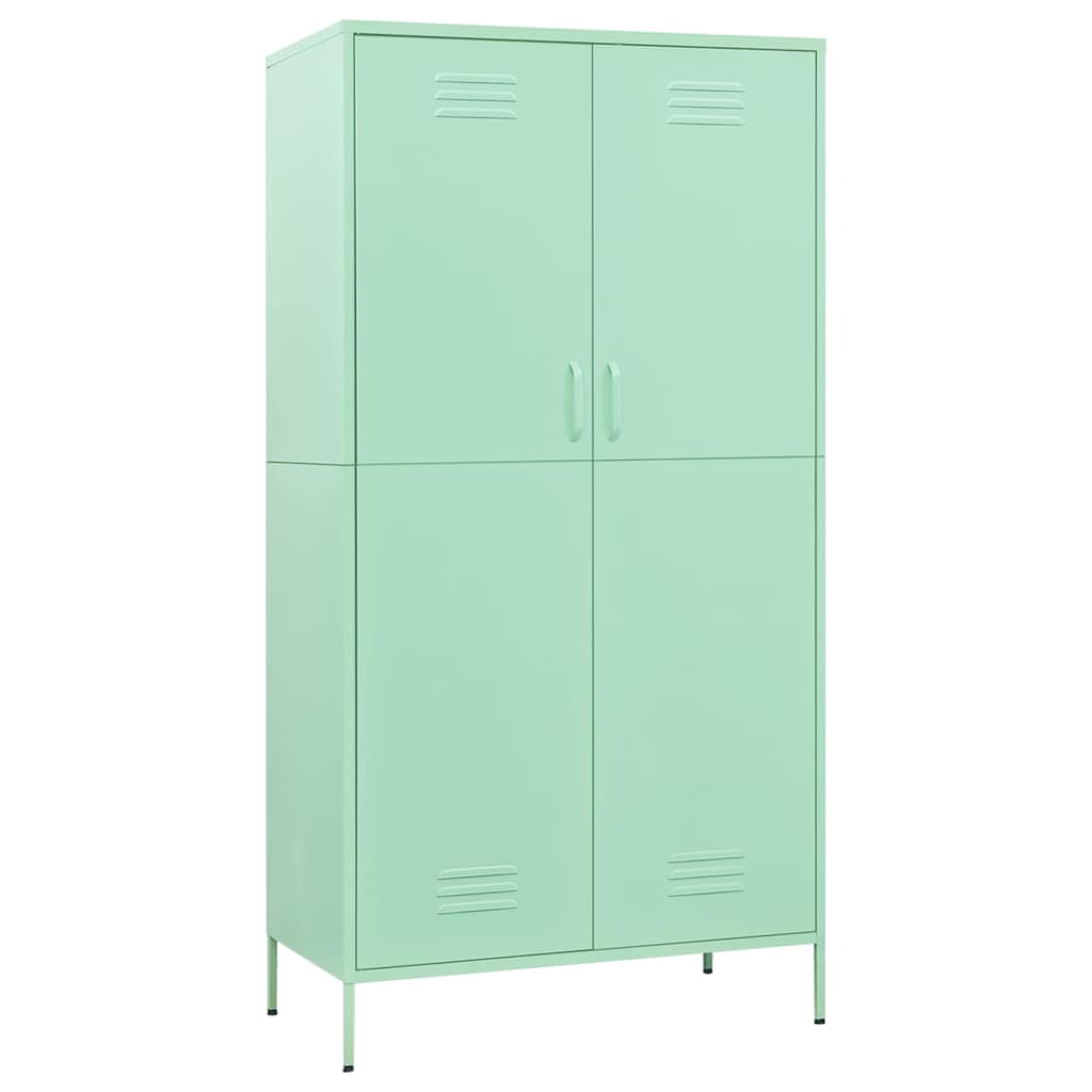 336248 vidaXL Wardrobe Mint 90x50x180 cm Steel