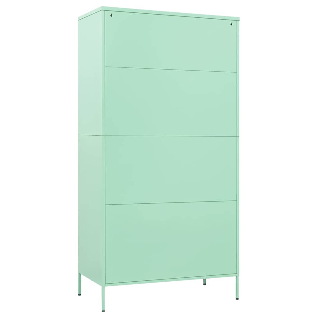 336248 vidaXL Wardrobe Mint 90x50x180 cm Steel