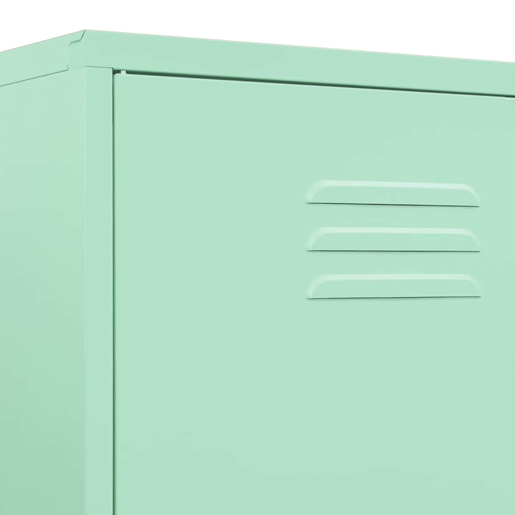 336248 vidaXL Wardrobe Mint 90x50x180 cm Steel