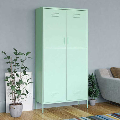 336248 vidaXL Wardrobe Mint 90x50x180 cm Steel