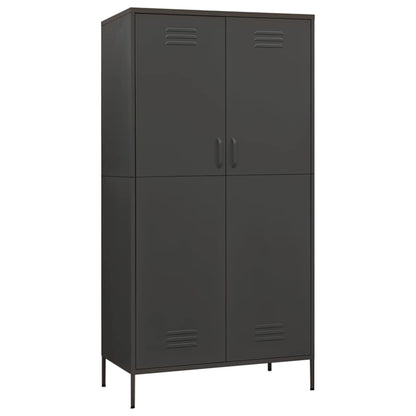 336249 vidaXL Wardrobe Anthracite 90x50x180 cm Steel