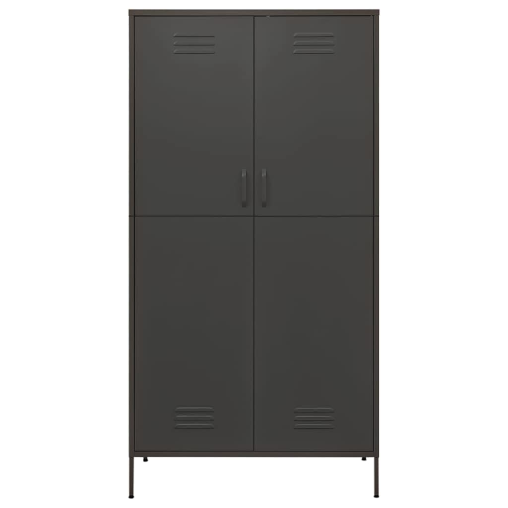 336249 vidaXL Wardrobe Anthracite 90x50x180 cm Steel