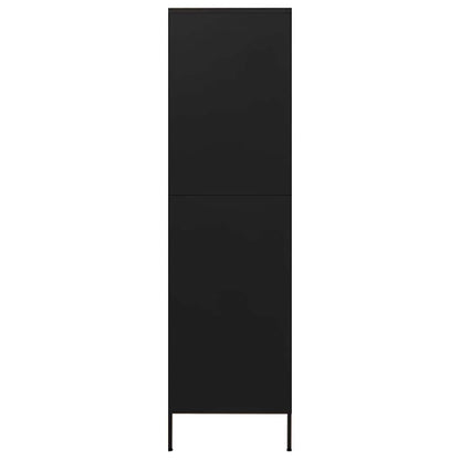 336250 vidaXL Wardrobe Black 90x50x180 cm Steel