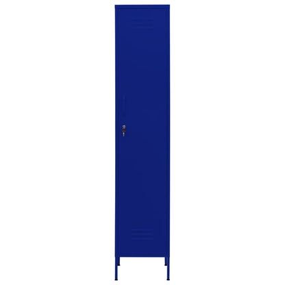 Locker Cabinet Navy Blue 35x46x180 cm Steel