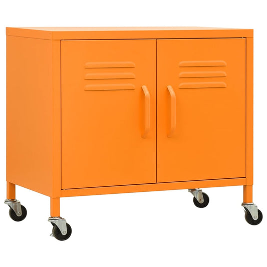 Storage Cabinet Orange 60x35x56 cm Steel