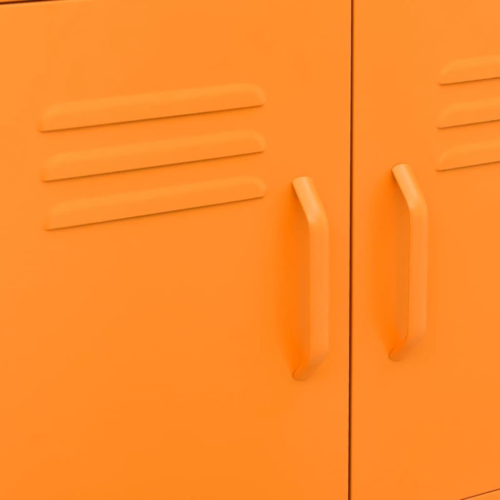 Storage Cabinet Orange 60x35x56 cm Steel