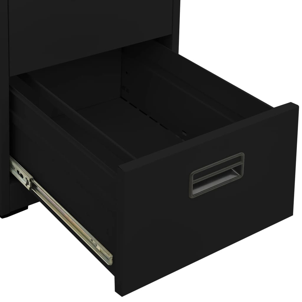 Filing Cabinet Black 46x62x72.5 cm Steel