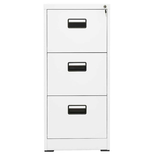 Filing Cabinet White 46x62x102.5 cm Steel
