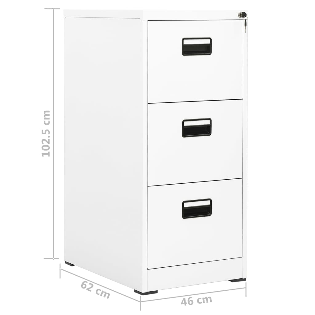 Filing Cabinet | White | Steel | Medium | Ball-Bearing | Filing Cabinet