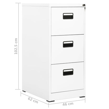 Filing Cabinet | White | Steel | Medium | Ball-Bearing | Filing Cabinet