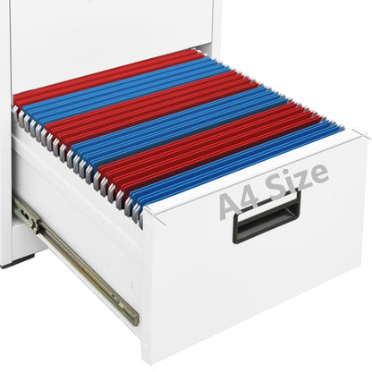Filing Cabinet | White | Steel | Medium | Ball-Bearing | Filing Cabinet