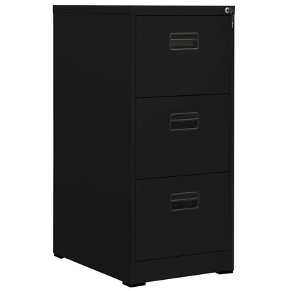 Filing Cabinet | Black | Steel | Medium | Filing Cabinet | Rectangular