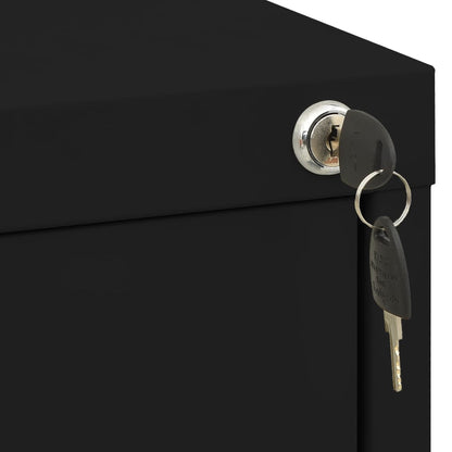 Filing Cabinet | Black | Steel | Medium | Filing Cabinet | Rectangular