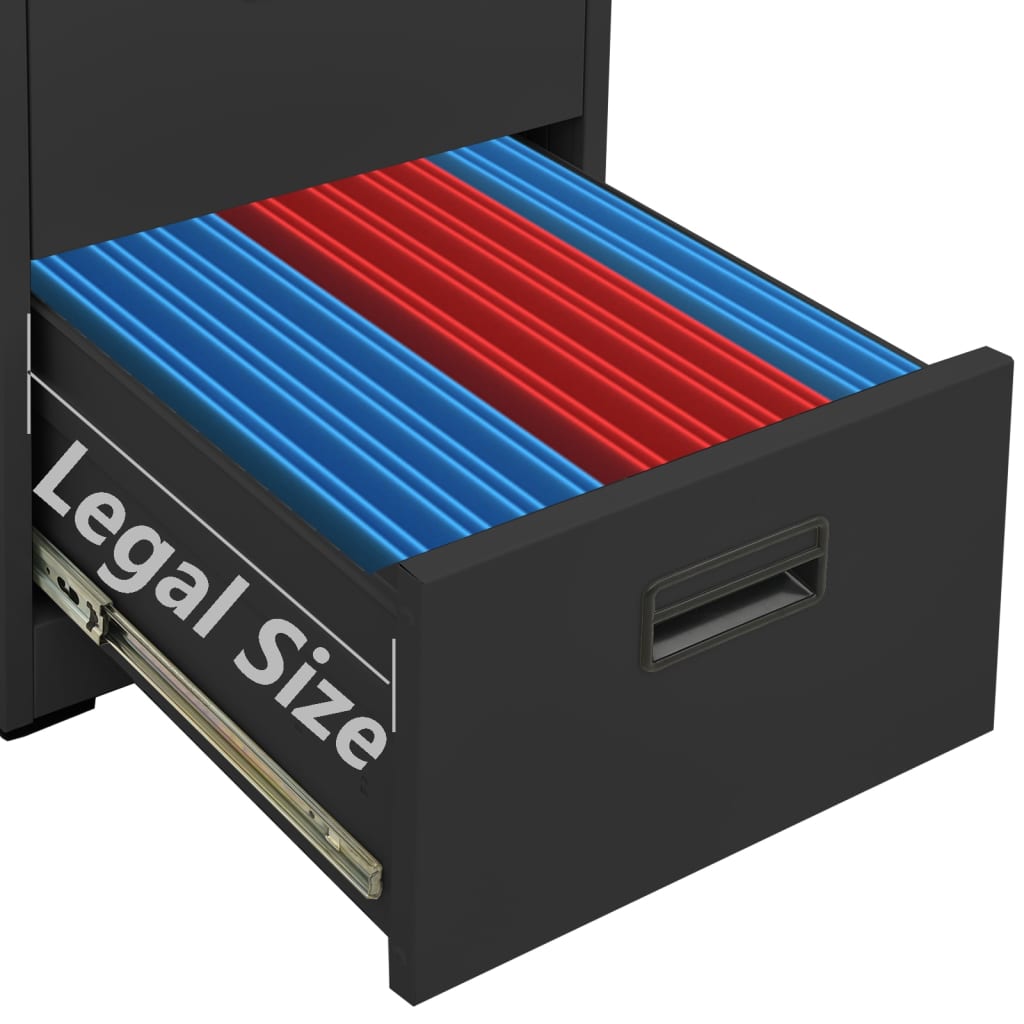 Filing Cabinet | Anthracite | Steel | Medium | Locks | Filing Cabinet