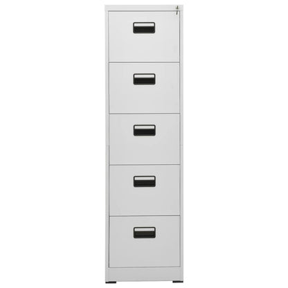 Filing Cabinet Light Grey 46x62x164 cm Steel
